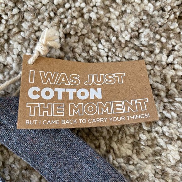 NWT Retired Facebook(Meta) Grey Eco-Friendly Canvas Strap w/ Tableware&Straw Set - Picture 3 of 5